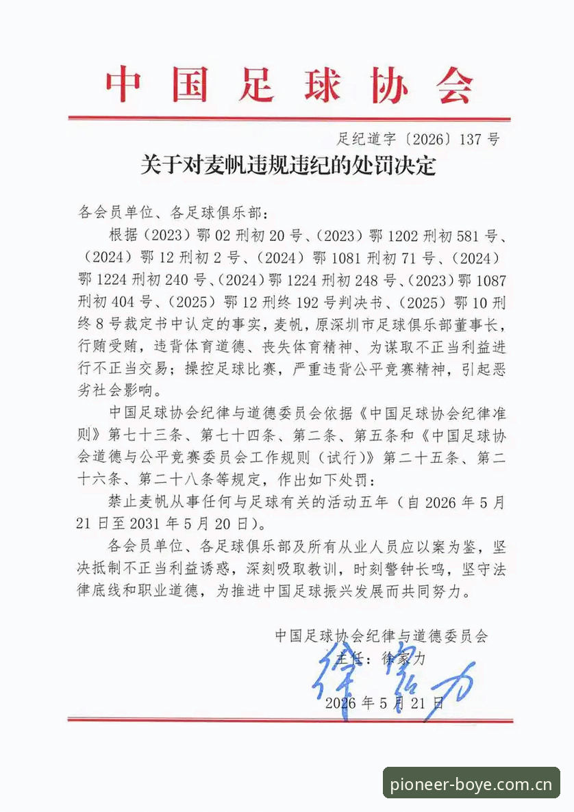 足协第三批禁足名单解读指南——了解行业整顿与博业体育观赛体验